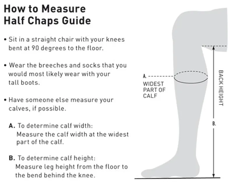 Pro Chaps Size Chart