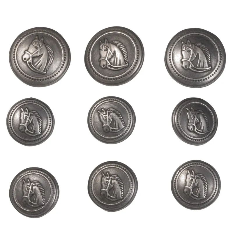 Dublin Hobart Jacket Replacement Buttons Silver colour Redpost