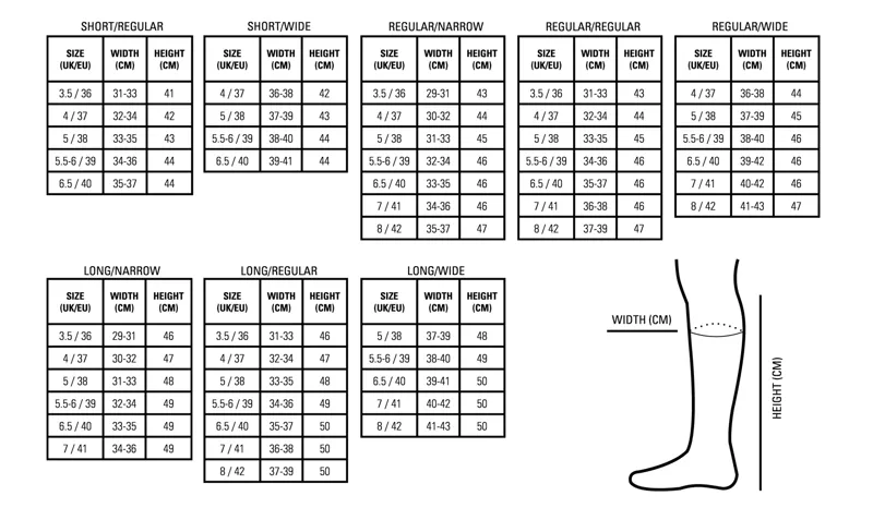Imperial Riding Olania Boots size guide