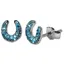 Waldhausen Horseshoe Earrings - Blue