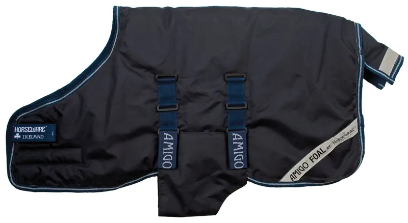 Amigo Foal Stable/Turnout 200g Rug - Navy/Silver-1