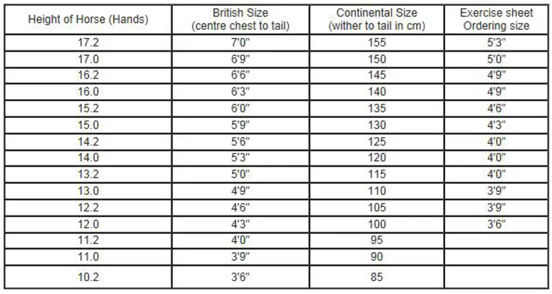 Mark Todd Gloves Size Chart