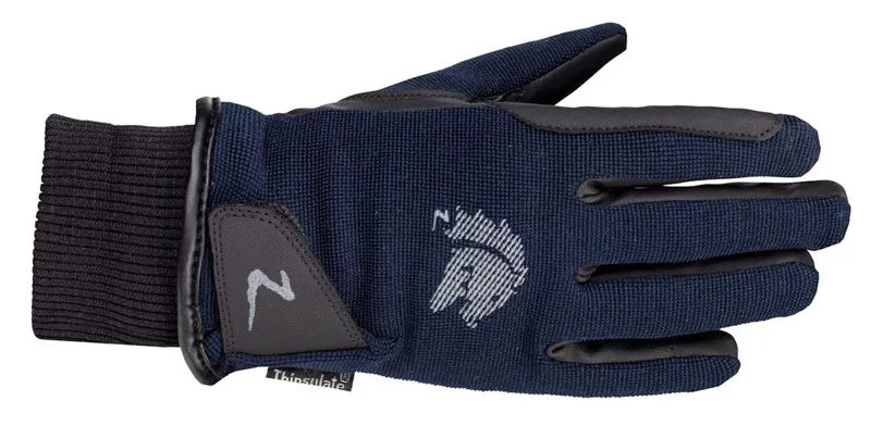 Horze Rudy Adult Winter Gloves - Navy-1