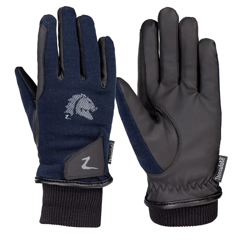 Horze Rudy Adult Winter Gloves - Navy