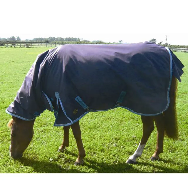 Mark Todd Pony Heavyweight Combo Turnout Rug 350g - Navy/Ocean Blue