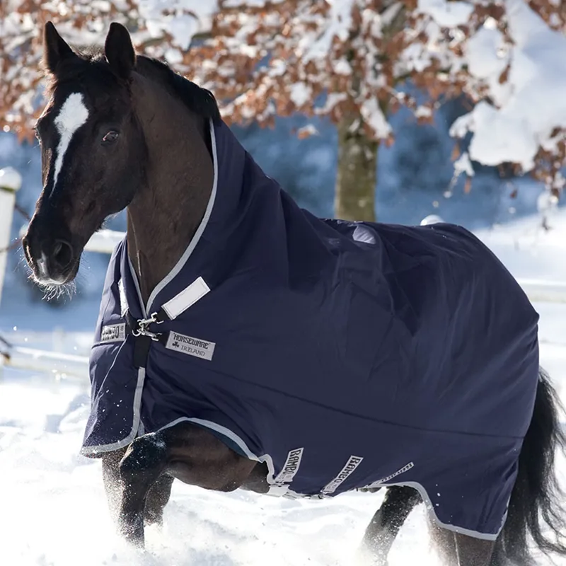Mark Todd Medium Weight Standard Neck Turnout Rug 220g Navy Aqu Redpost Equestrian