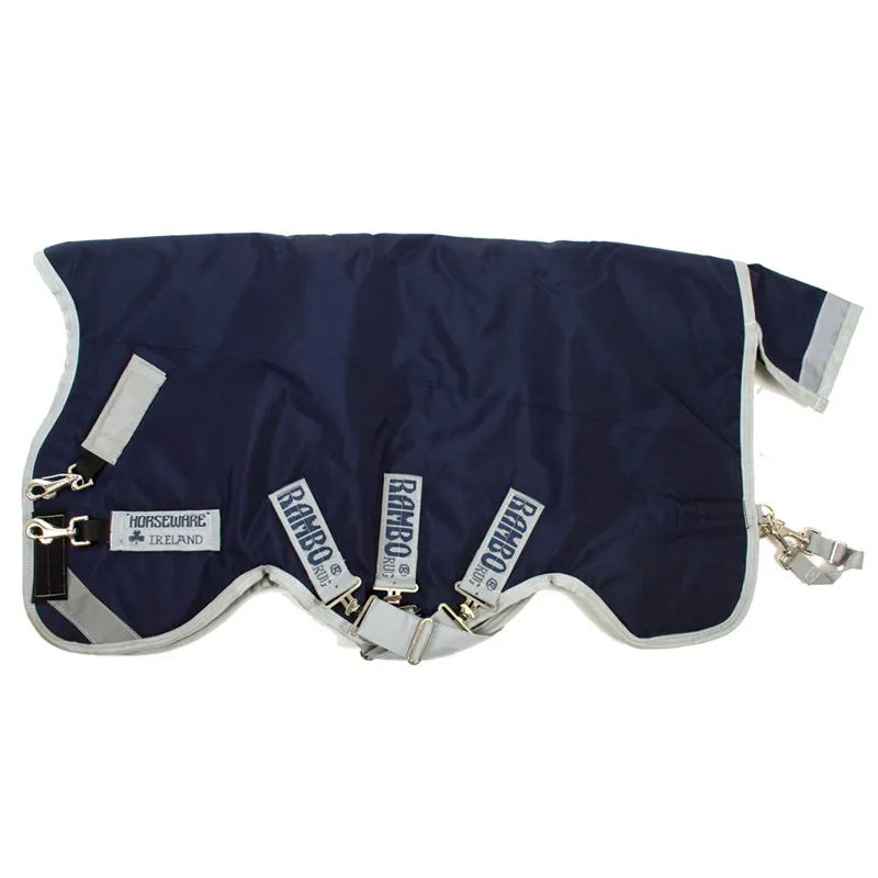 Rambo Wug Medium Weight Turnout Rug 200g - Navy/Silver OLD STYLE-1