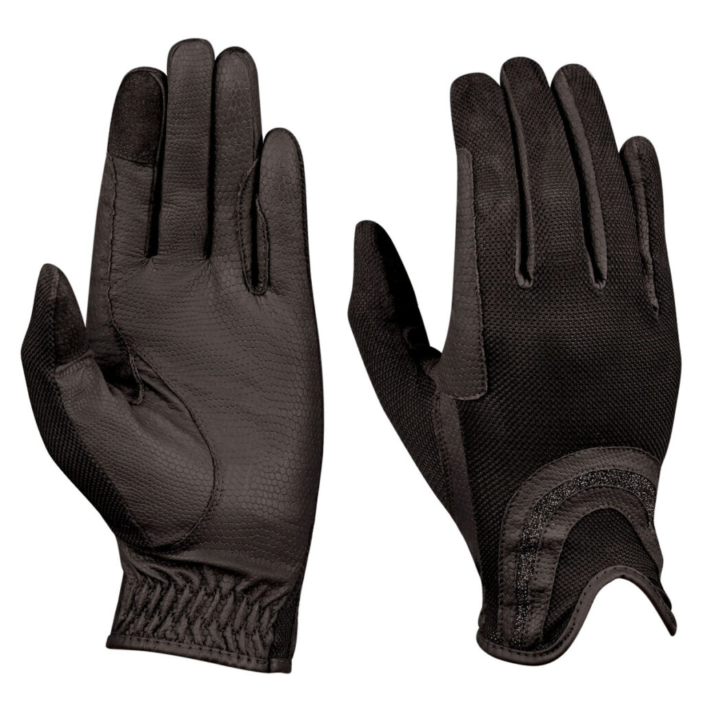 Tried & Tested Dublin Pull On Glitter Riding Gloves Redpost