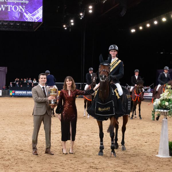 Rob Murphy 2022 winner with Ben and Claire Tuff during the prize giving.