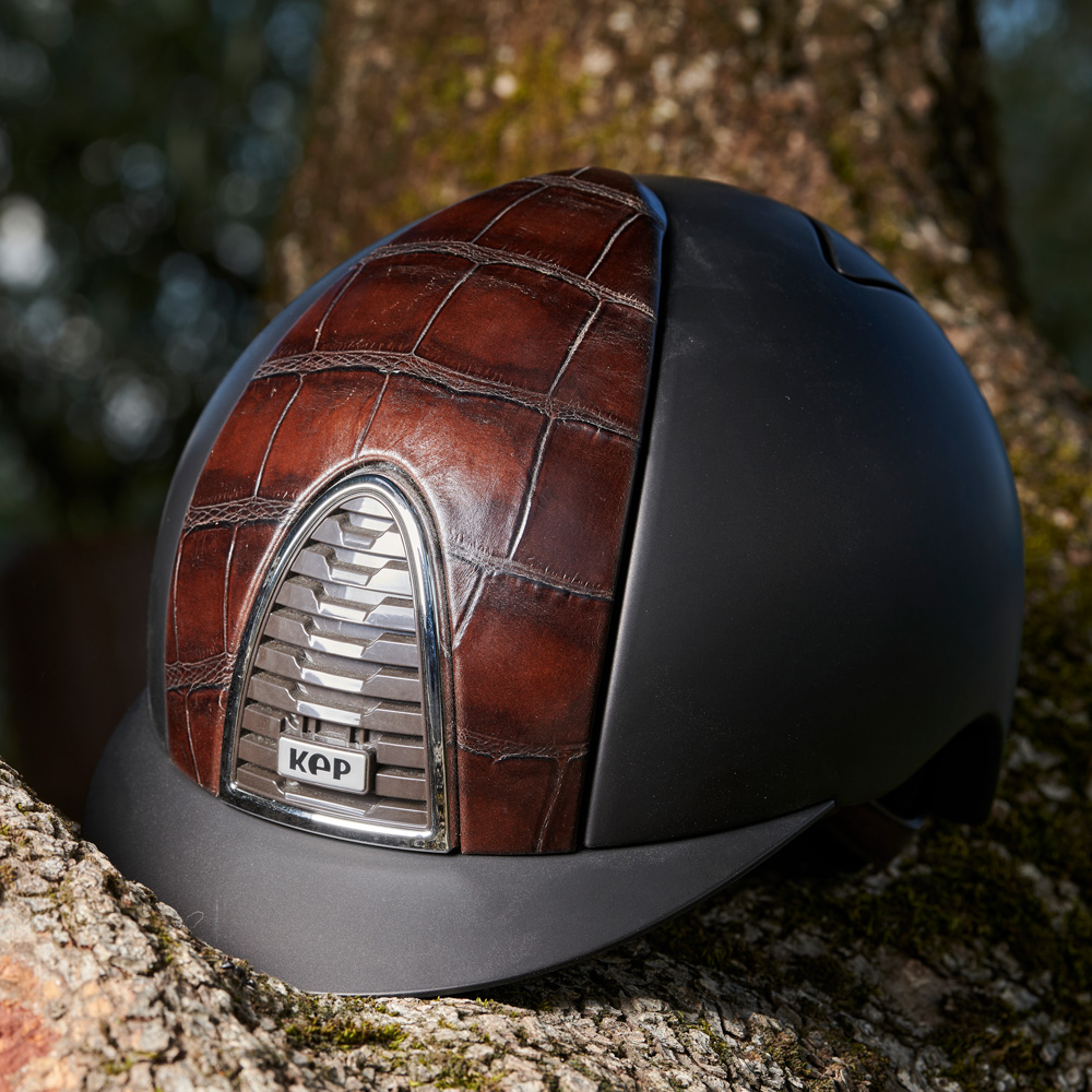 Brown Croco Custom KEP Riding Hat