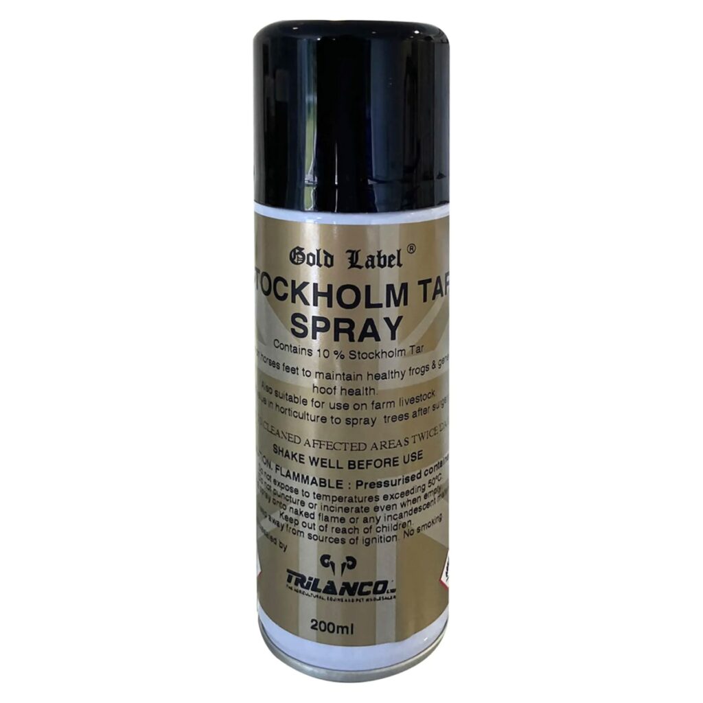 Gold Label Stockholm Tar Hoof Disinfection Spray.