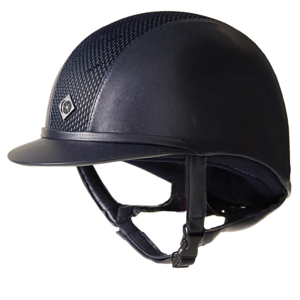 Charles Owen Ayr8 Plus Leather Look Riding Hat.