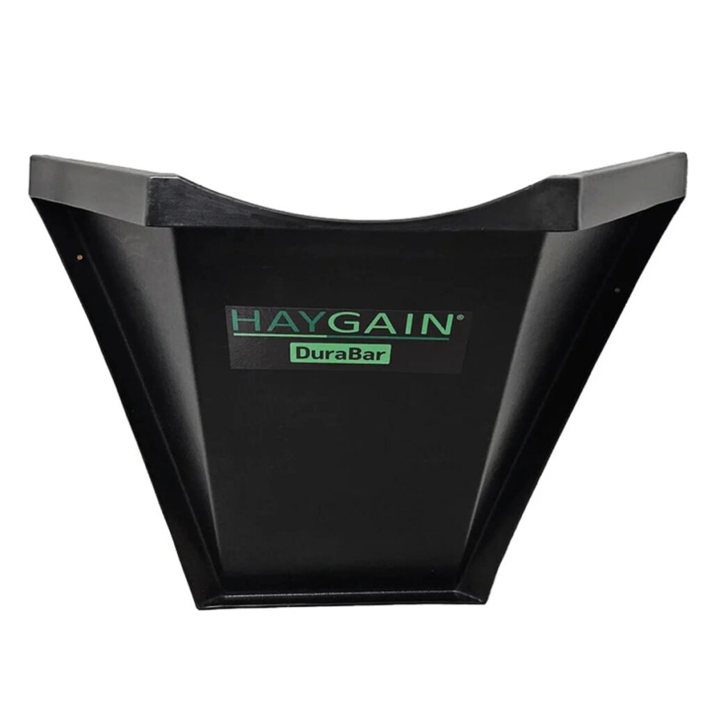 The Haygain DuraBar Corner Hay Feeder horse feed.