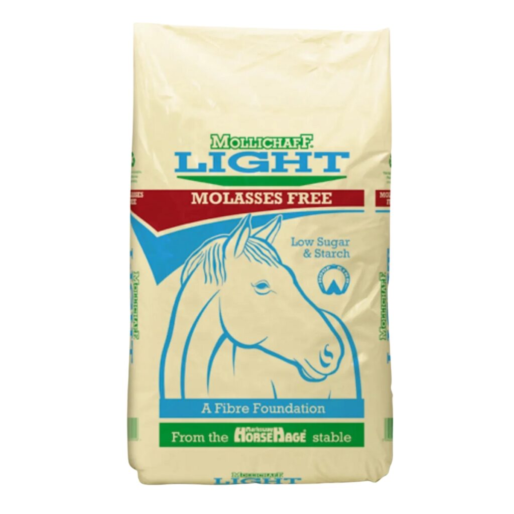 Mollichaff Light Molasses Free  horse feed.