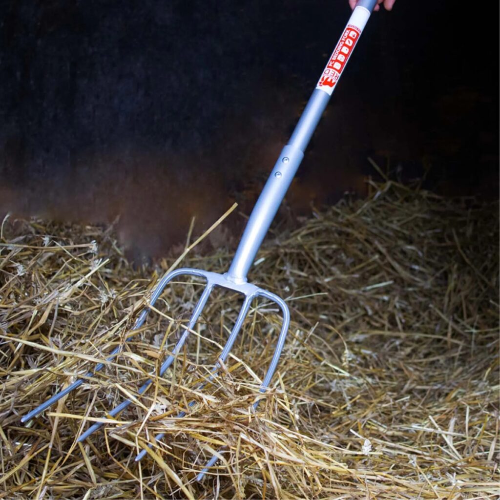 Red Gorilla 4-Prong Pro Manure Fork with D-Handle