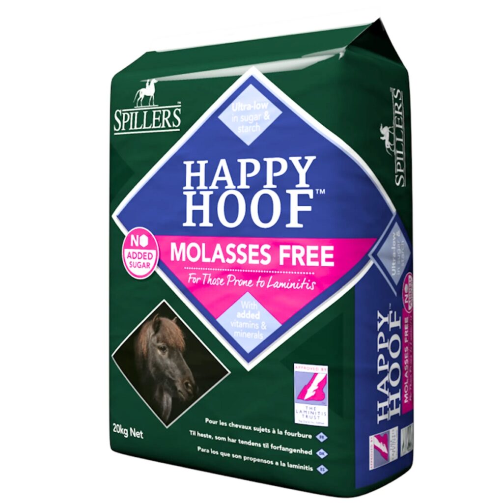 Spillers Happy Hoof Molasses Free  horse feed.
