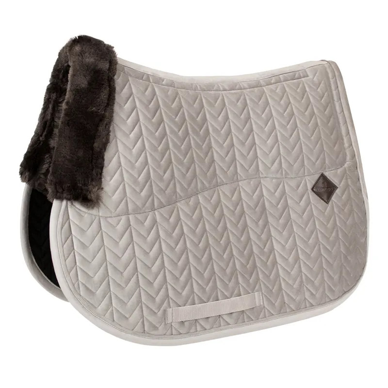 Kentucky Skin Friendly Velvet Jumping Saddlecloth - Beige-1