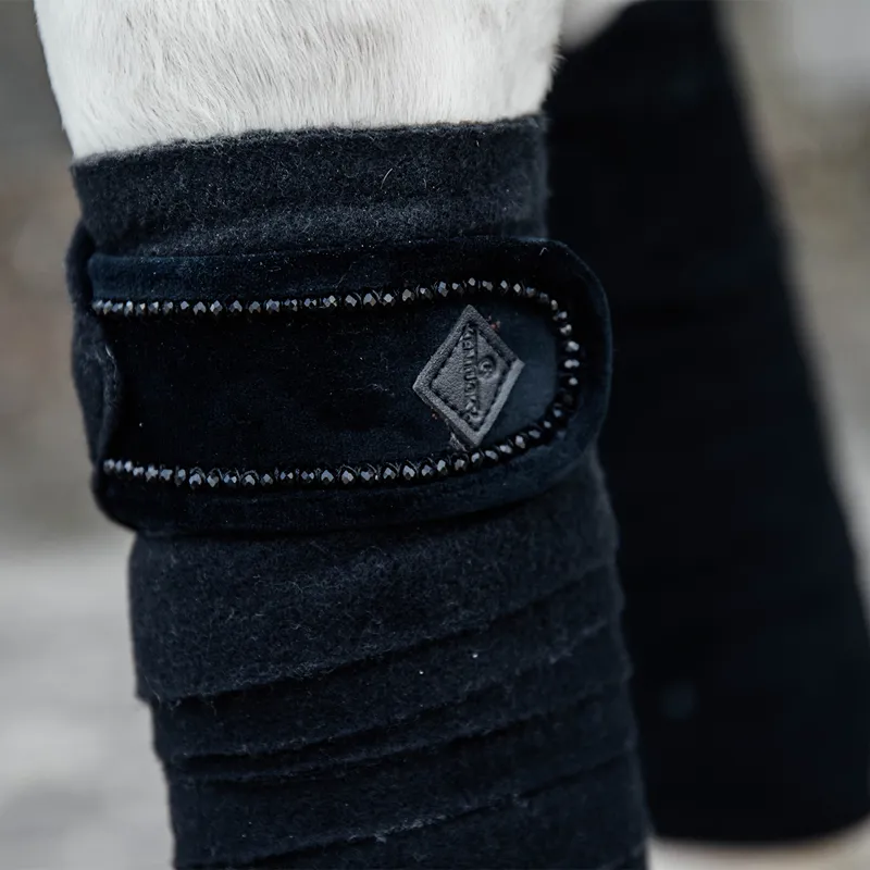 Kentucky Velvet Pearls Polar Fleece Bandages - Black-2
