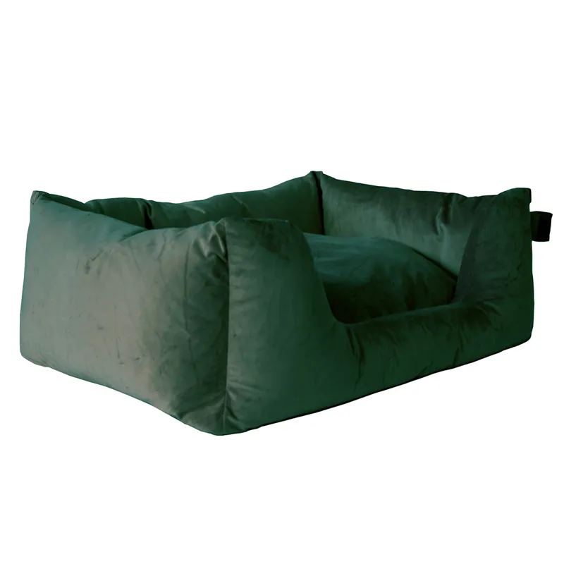 Kentucky Velvet Dog Bed - Pine Green-3