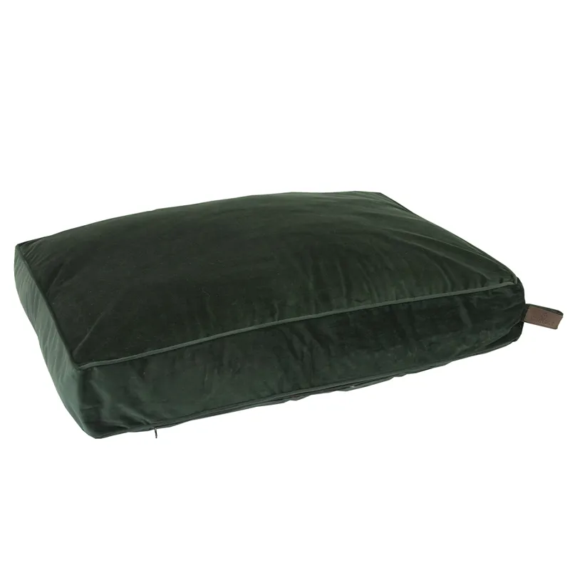 Kentucky Velvet Pillow Dog Bed - Pine Green-3