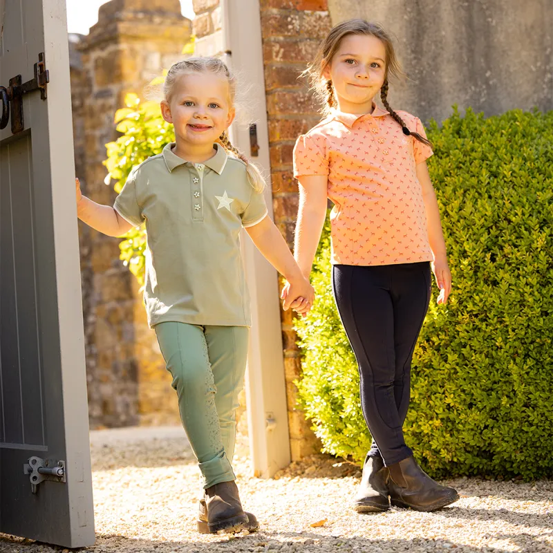 LeMieux Mini Junior Girls Polo Shirt - Fern-6