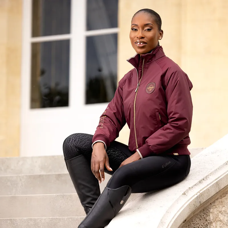 LeMieux Elite Ladies Crew Jacket - Burgundy-6