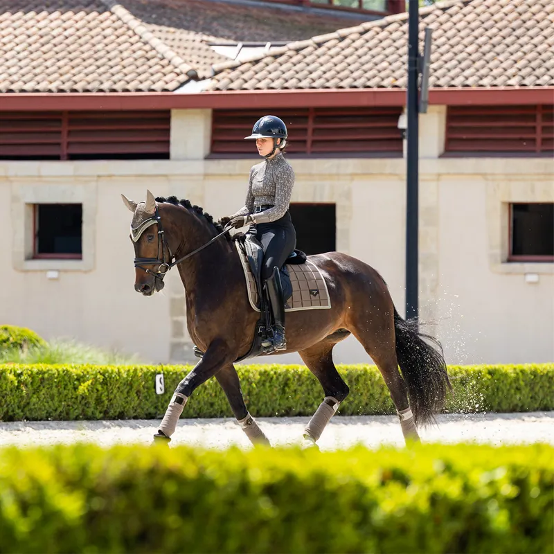 LeMieux Loire Classic Satin Dressage Square - Walnut-9