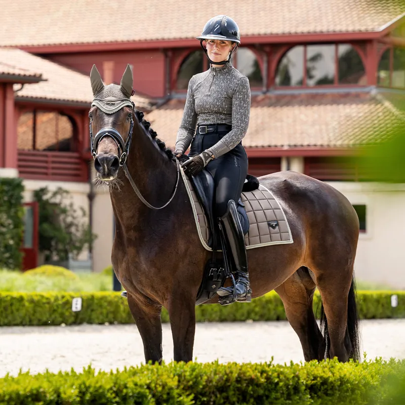 LeMieux Loire Classic Satin Dressage Square - Walnut-1