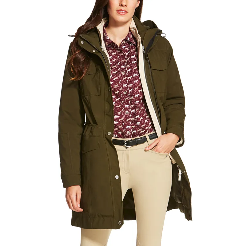 Ariat Commuter H2O Ladies Parka Jacket Brine Olive