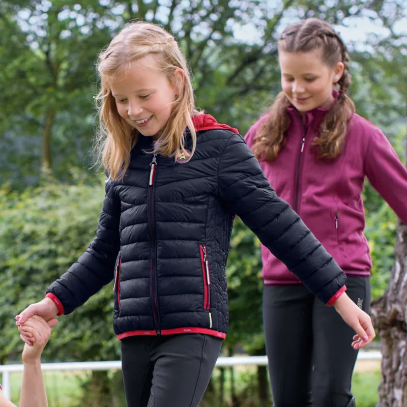 Pikeur Cuddy Quilted Girls Jacket - Navy/Rasberry-2