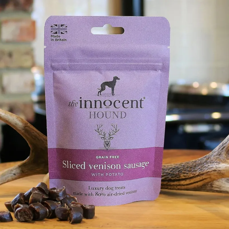 The Innocent Hound Sliced Dog Treats - Venison Sausage