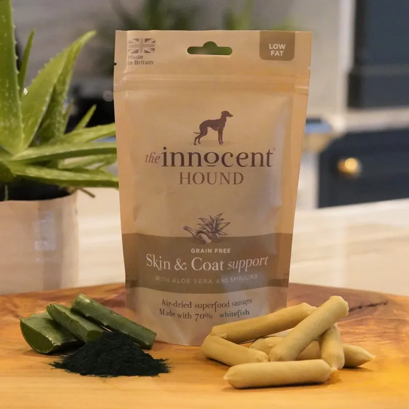 The Innocent Hound Skin and Coat Support Dog Treats - Aloe Vera/Spirulina 