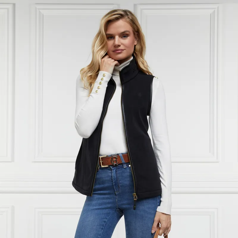 Holland Cooper Country Fleece Womens Gilet - Black-1