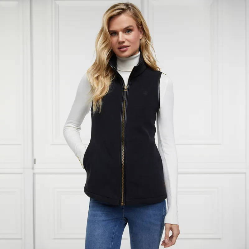 Holland Cooper Country Fleece Womens Gilet - Black
