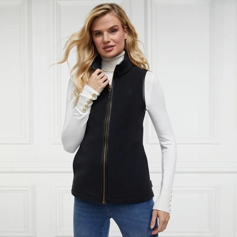 Holland Cooper Country Fleece Womens Gilet - Black-3
