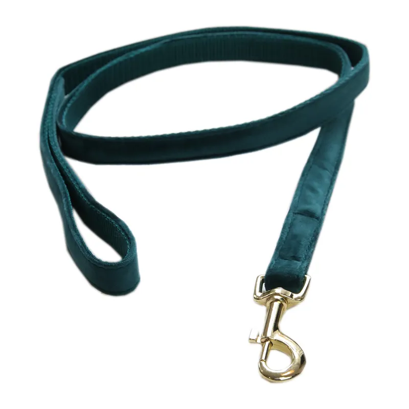 Kentucky Velvet Dog Lead - Emerald-2