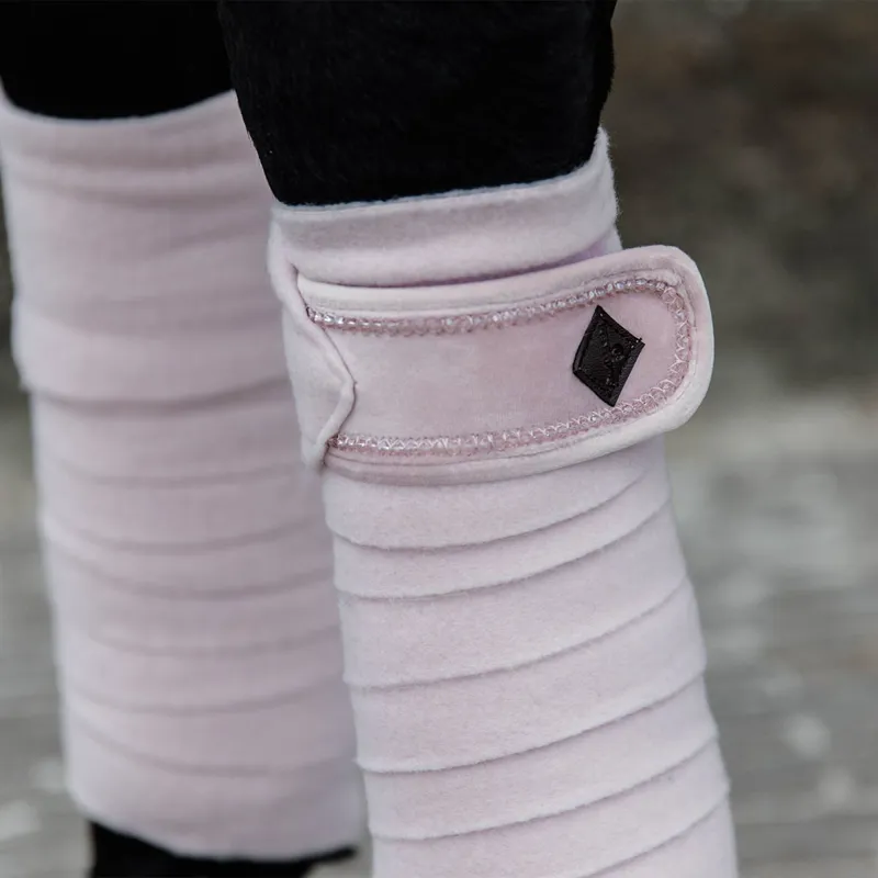 Kentucky Velvet Pearls Polar Fleece Bandages - Soft Rose-3