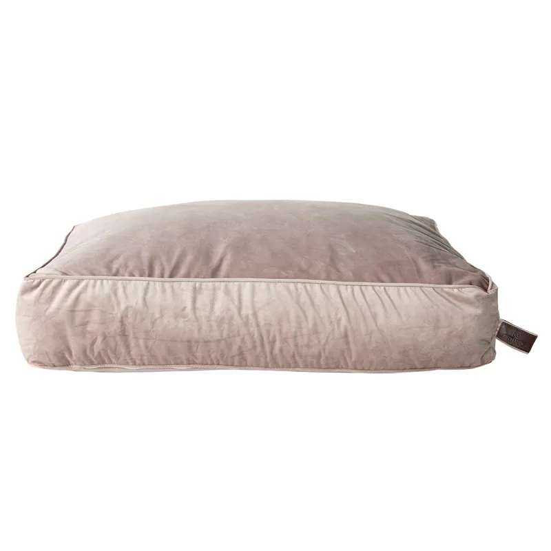Kentucky Velvet Pillow Dog Bed - Beige-1
