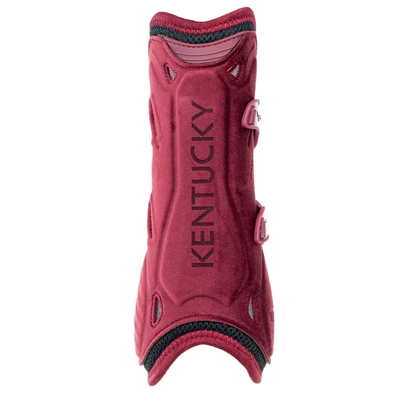 Kentucky Bamboo Shield Elastic Velvet Tendon Boots - Bordeaux-2