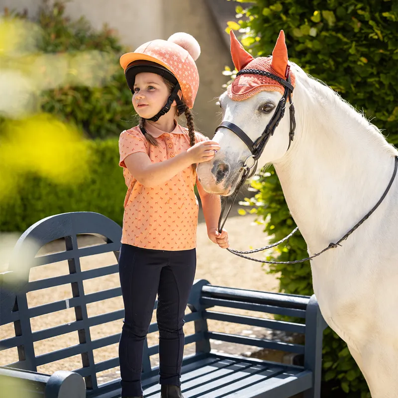 LeMieux Mini Junior Girls Polo Shirt - Sherbert-4