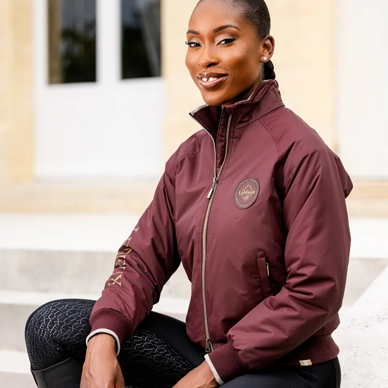 LeMieux Elite Ladies Crew Jacket - Burgundy-5