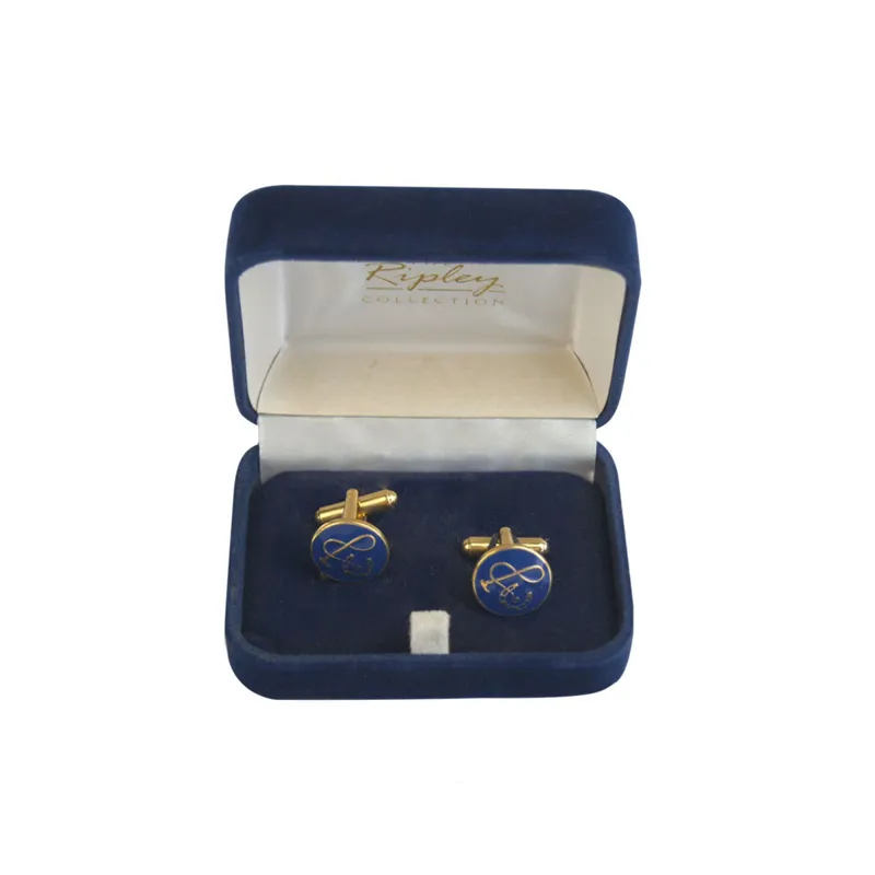 The Ripley Collection Gold Plated Cufflinks - Blue/Whip/Horseshoe