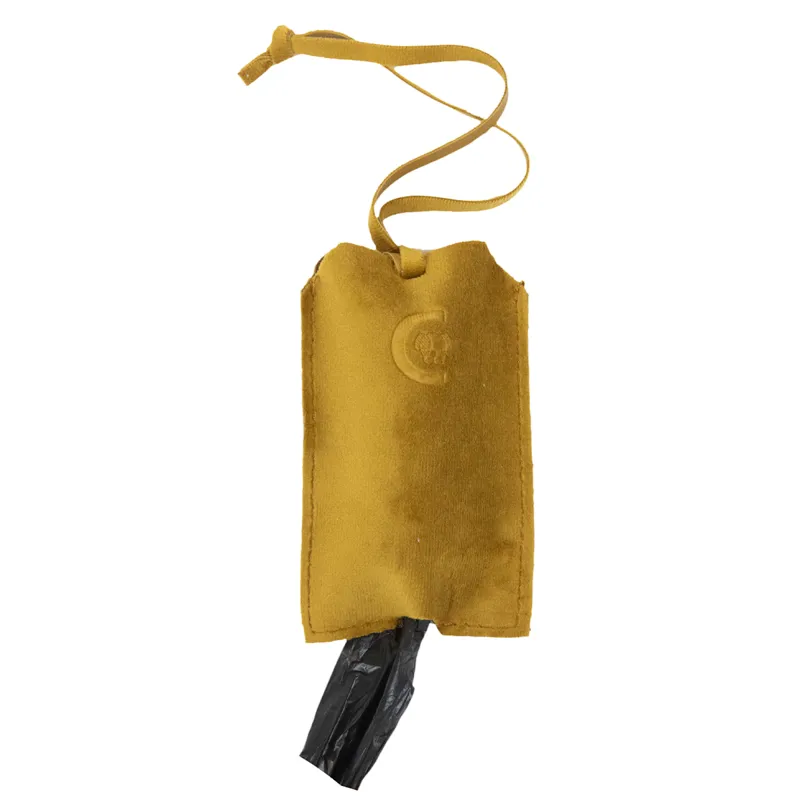 Kentucky Velvet Dog Pocket Poop Bag Holder - Mustard-2