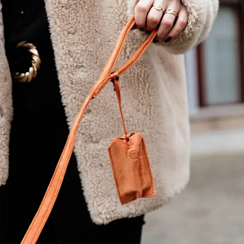 Kentucky Velvet Dog Pocket Poop Bag Holder - Orange