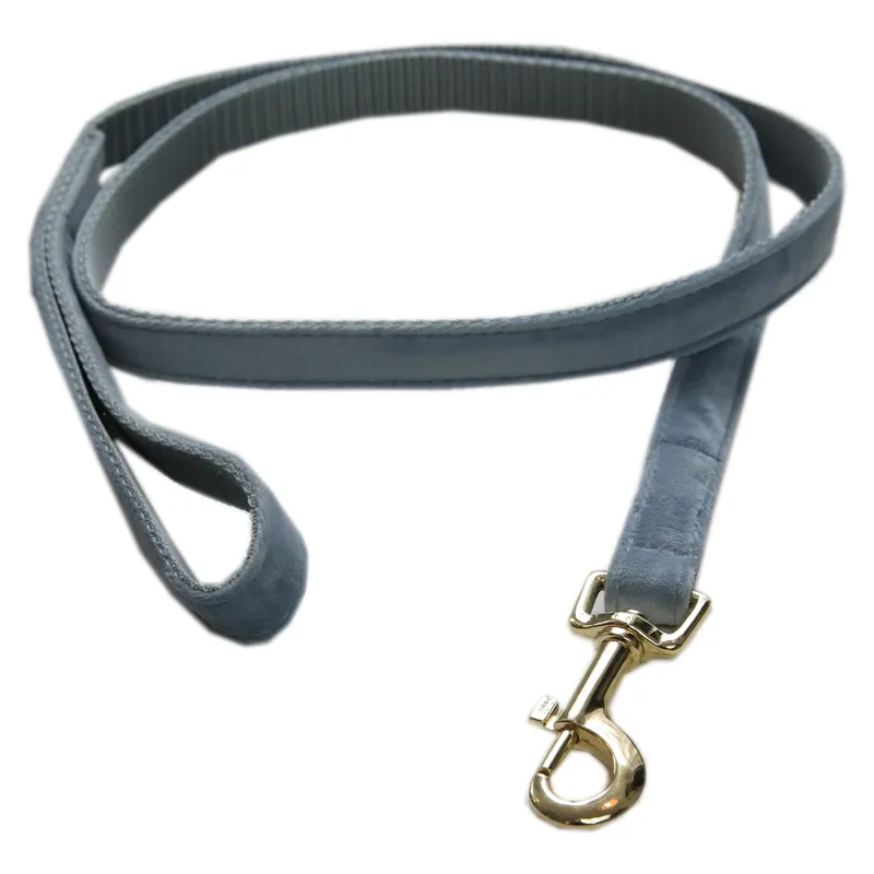 Kentucky Velvet Dog Lead - Light Blue-2