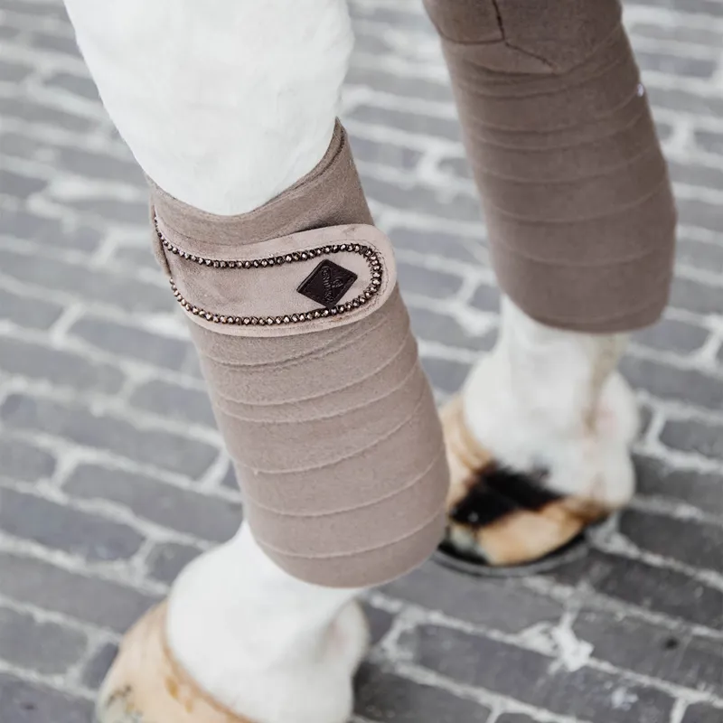 Kentucky Velvet Pearls Polar Fleece Bandages - Beige-2