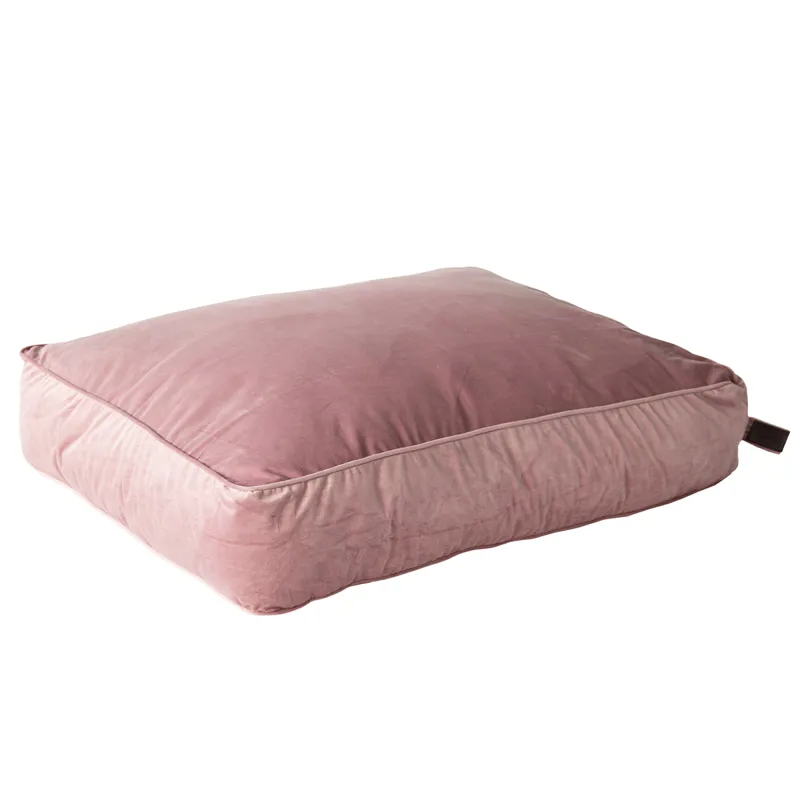 Kentucky Velvet Pillow Dog Bed - Old Rose-4