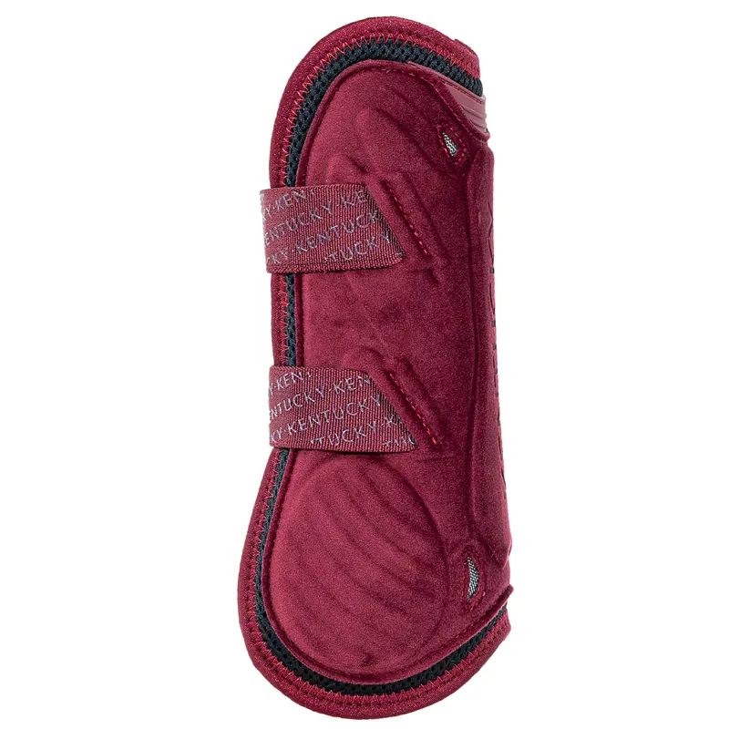 Kentucky Bamboo Shield Elastic Velvet Tendon Boots - Bordeaux-4