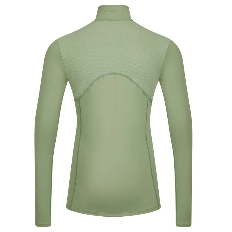 LeMieux Young Rider Mia Mesh Junior Long Sleeve Base Layer - Thyme-5