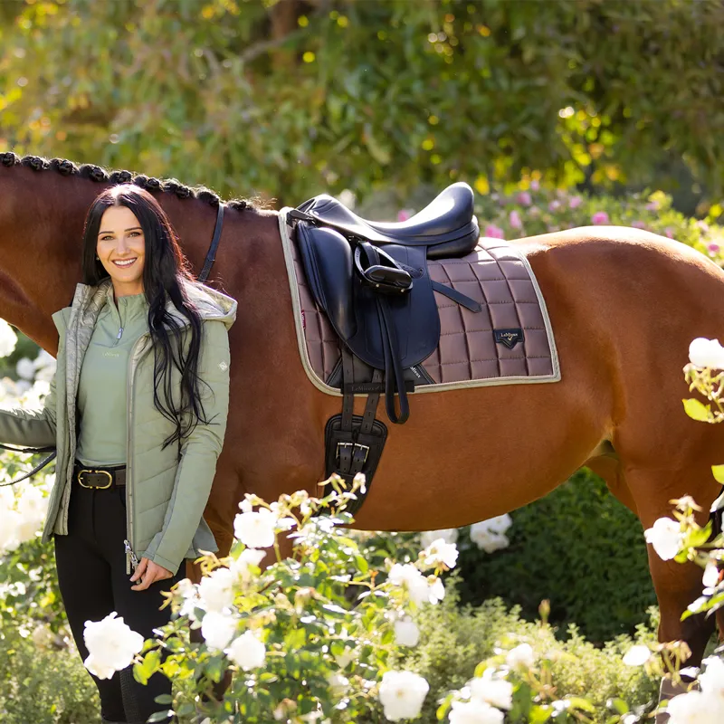 LeMieux Loire Classic Satin Dressage Square - Walnut-8